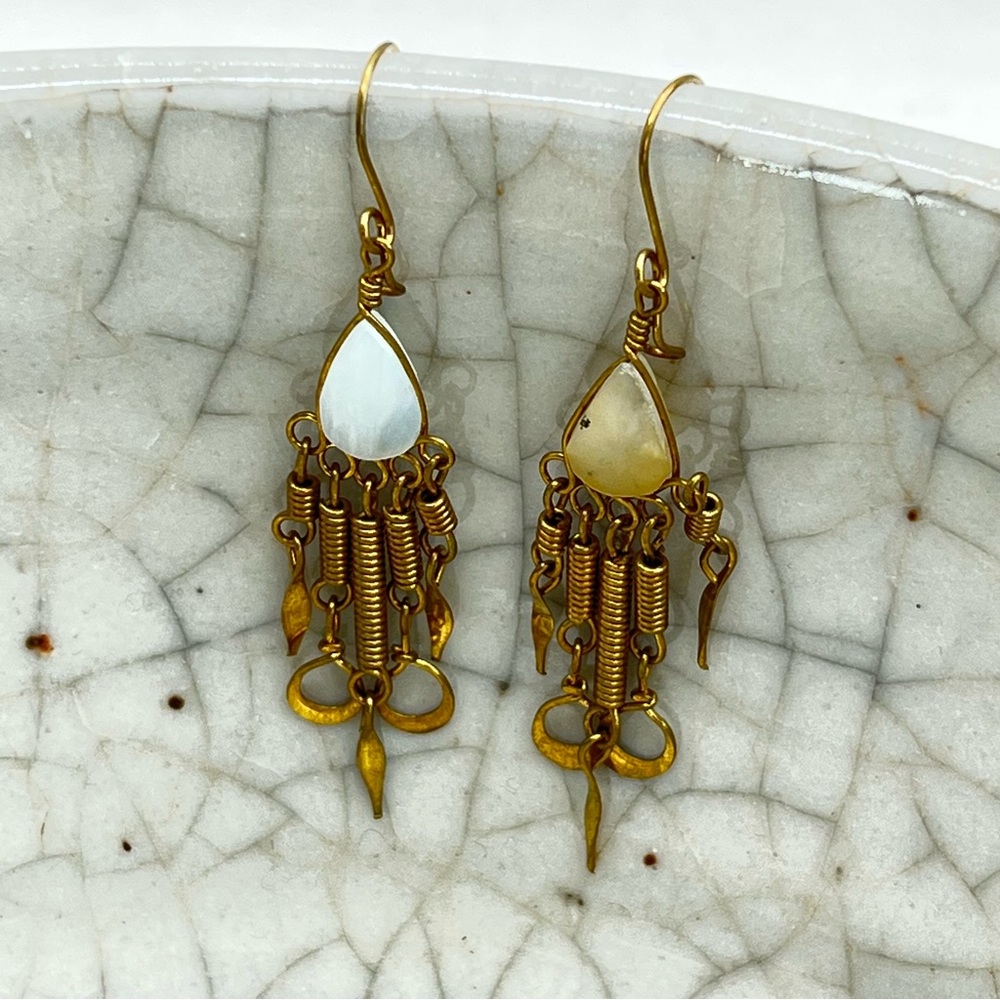 Boho Stone Dangle Earrings Fun Dangle Details